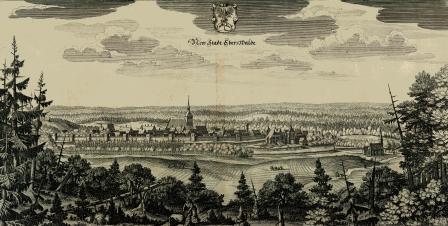 älteste Stadtansicht von Eberswalde (1625)