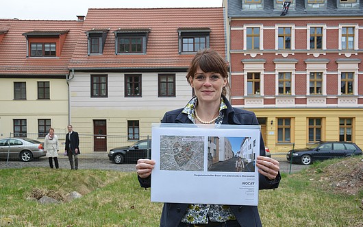 Baugruppenprojekt in Eberswalde: Architektin Annette Wolpert in der Jüdenstrtaße.